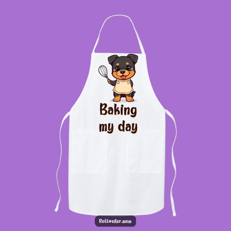 Funny Kawaii Rottweiler Chef Apron - Hilarious Baker Gift for Kitchen