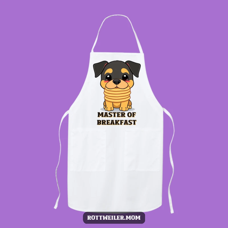 Funny Kawaii Rottweiler Chef Apron - Hilarious Dog Lover Kitchen Gift