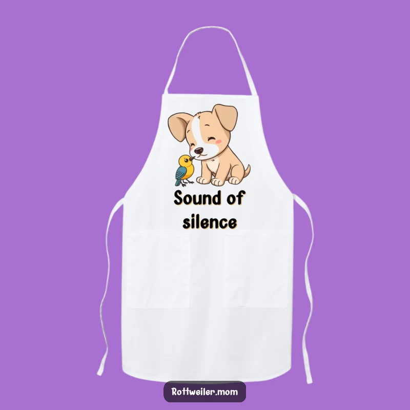 Funny Puppy Big Ears Bird Apron: Cook with Canine Charm and Humor