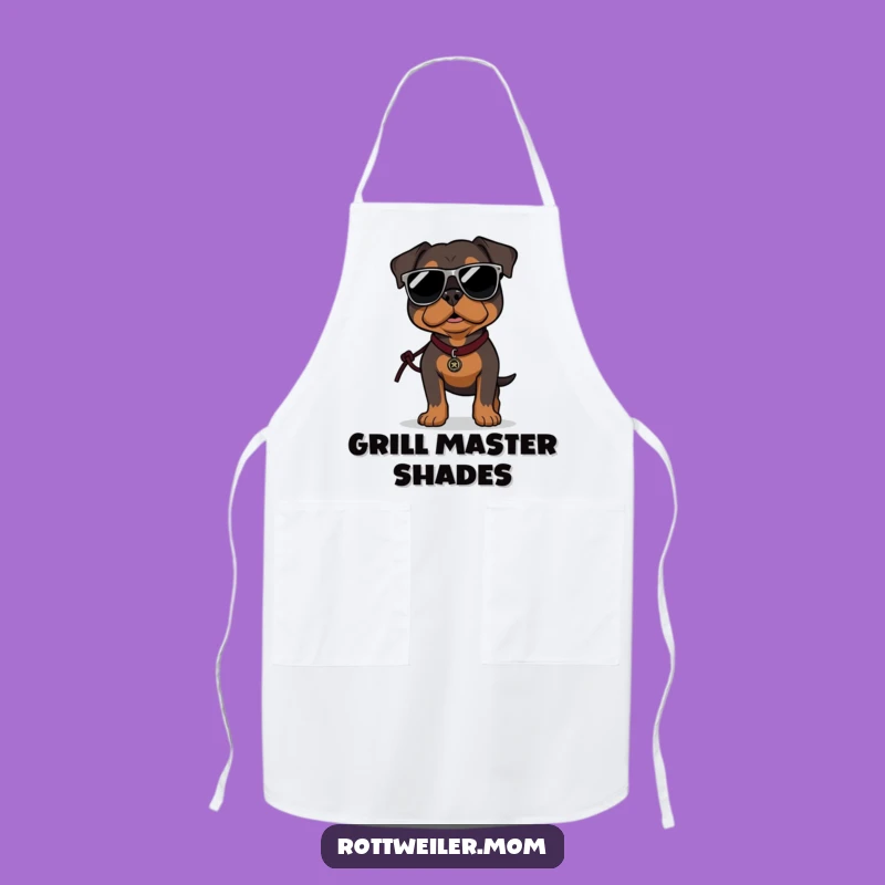 Funny Rottweiler Sunglasses Apron - Cool Kitchen Strut Gift