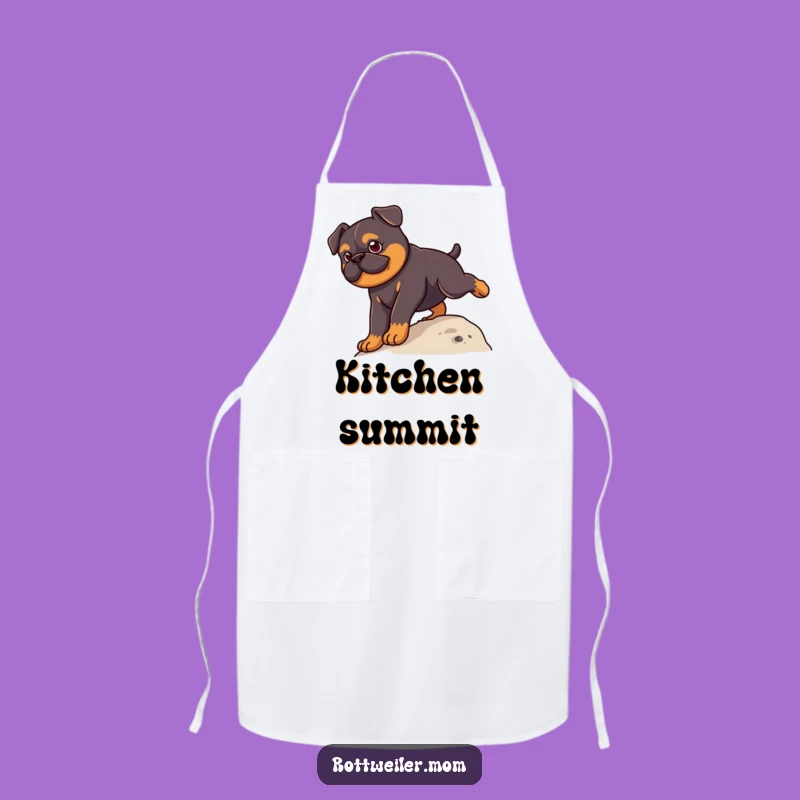 Funny Kawaii Rottweiler Chef Apron - Hilarious Climber for Kitchen Adventures