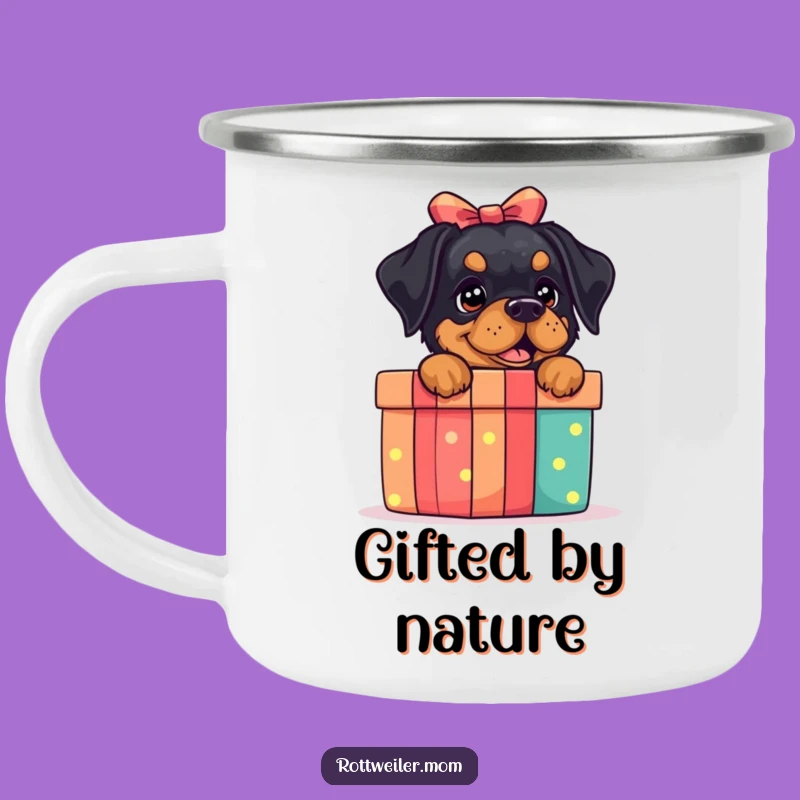 Adventure Ready Rottweiler Gift Box Camping Mug: Fun Dog Drinkware
