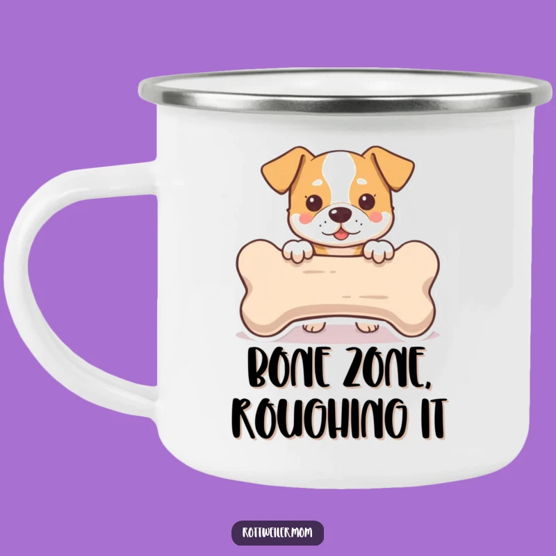 Funny Dog Bone Peek Camping Mug: Adventure Ready, Hilarious Funny Gift for Outdoorsy Folks!
