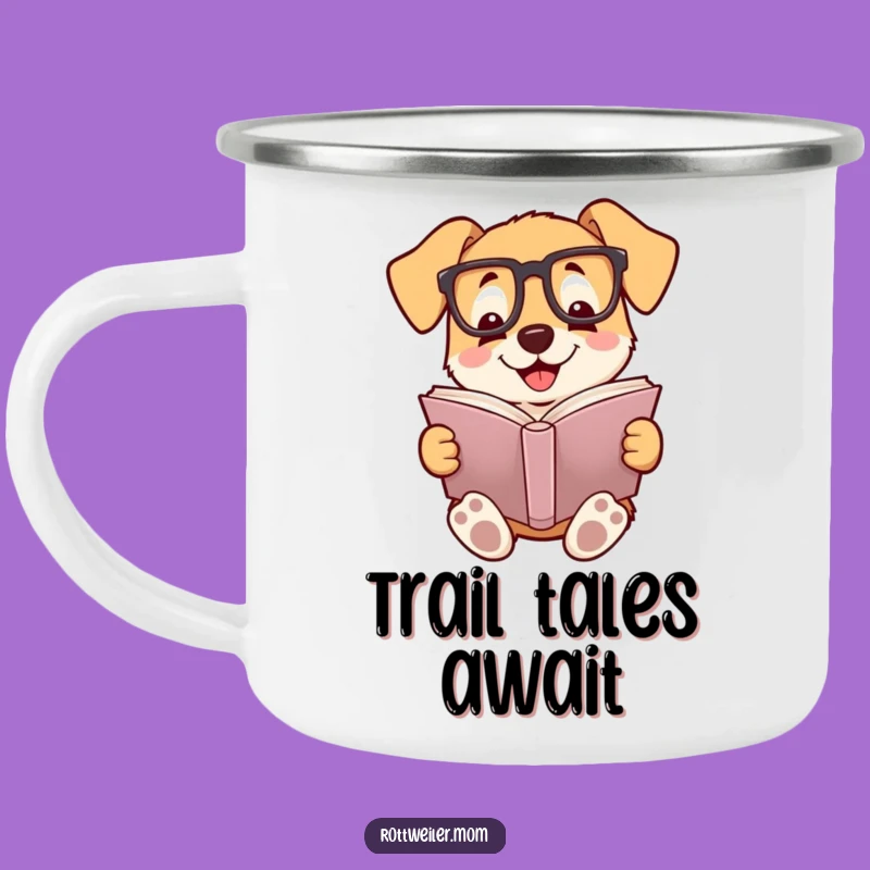 Funny Campfire Dog Mug - Rugged & Hilarious for Outdoor Readers