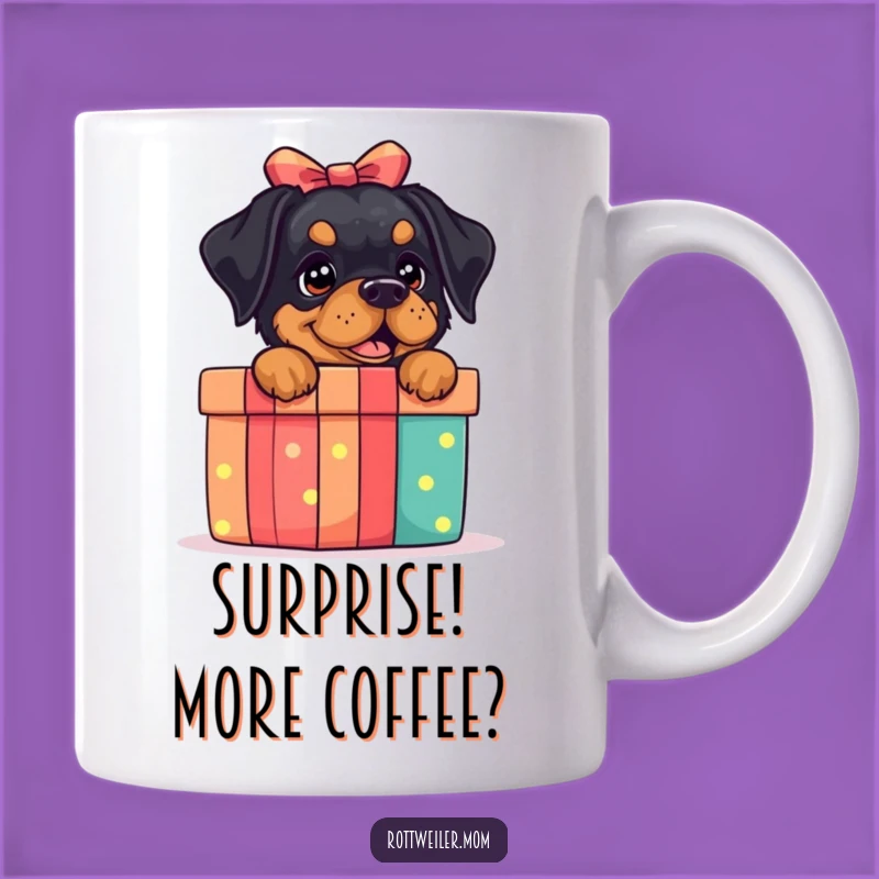 Funny Rottweiler Gift Box Mug: Exciting Dog Surprise Present for Joy