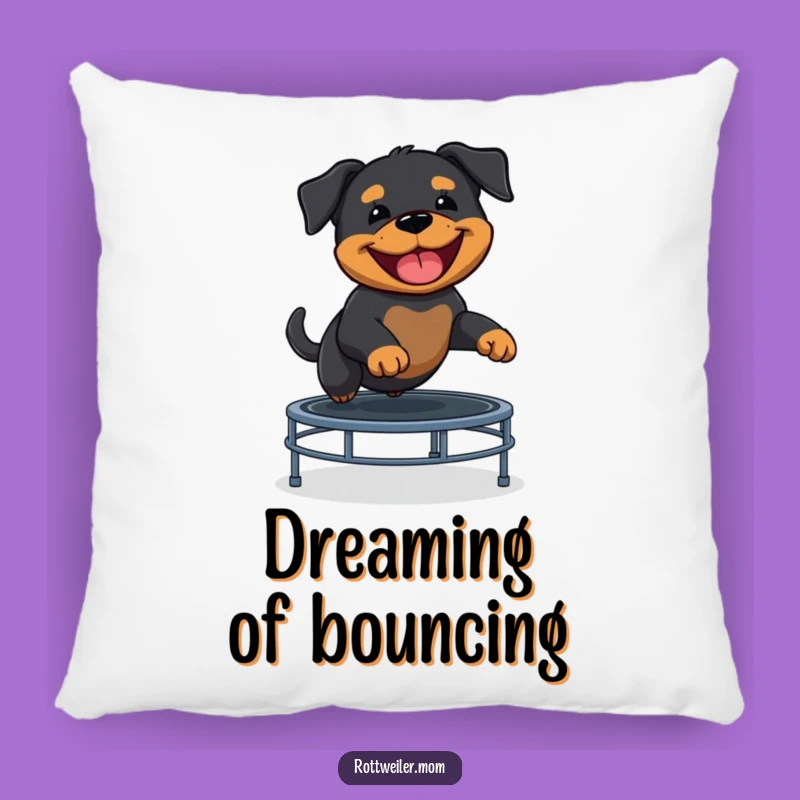 Funny Rottweiler Puppy Trampoline Pillow - Comfy Canine Decor