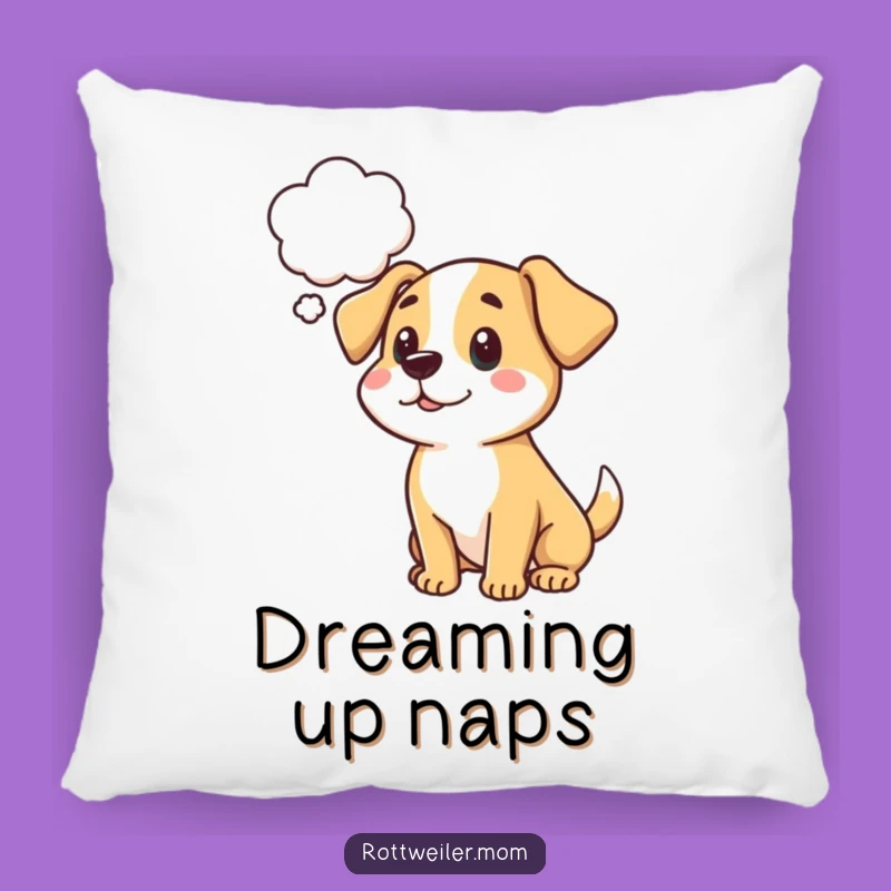 Funny Dog Thought Bubble Pillow: Cozy Comfort for Pondering Pups