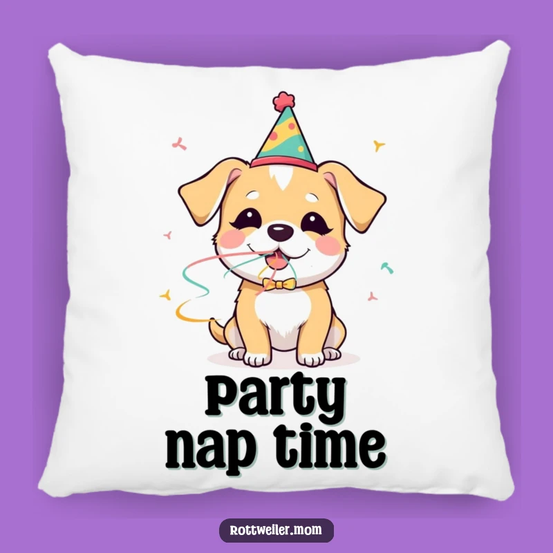 Funny Dog Party Pillow: Cozy Pup Cushion for Festive Comfort