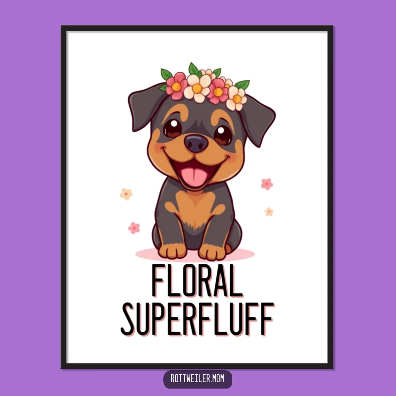 Funny Rottweiler Supermodel Digital Art: Instant Download for Chic Decor