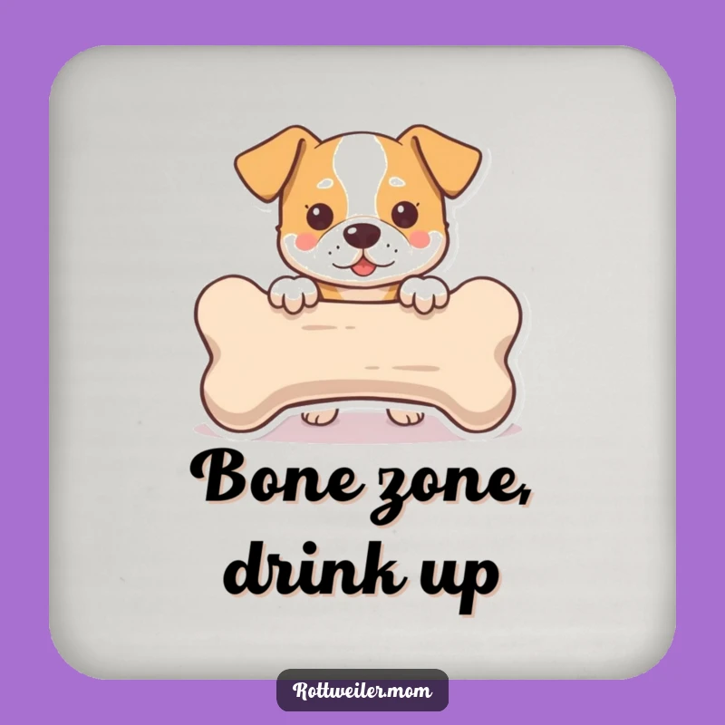 Funny Dog Bone Peek Coaster Set: Protect Surfaces, Adorable Funny Gift for Hosts!