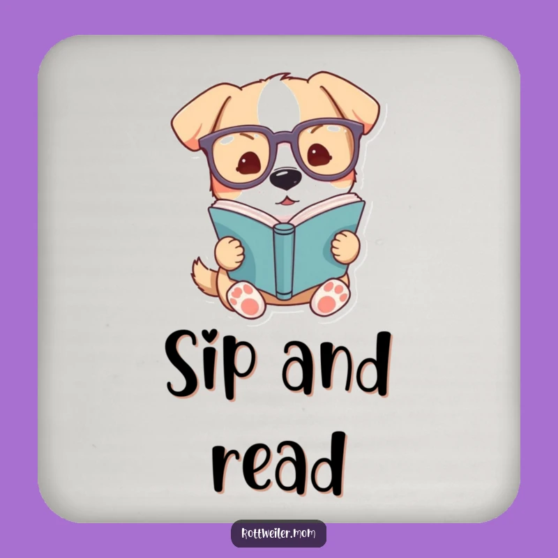 Funny Dog Glasses Book Coasters: Guard Your Surfaces with Literary Pups