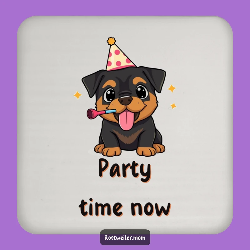 Funny Rottweiler Party Coasters: Protect Surfaces with Fun, Gift
