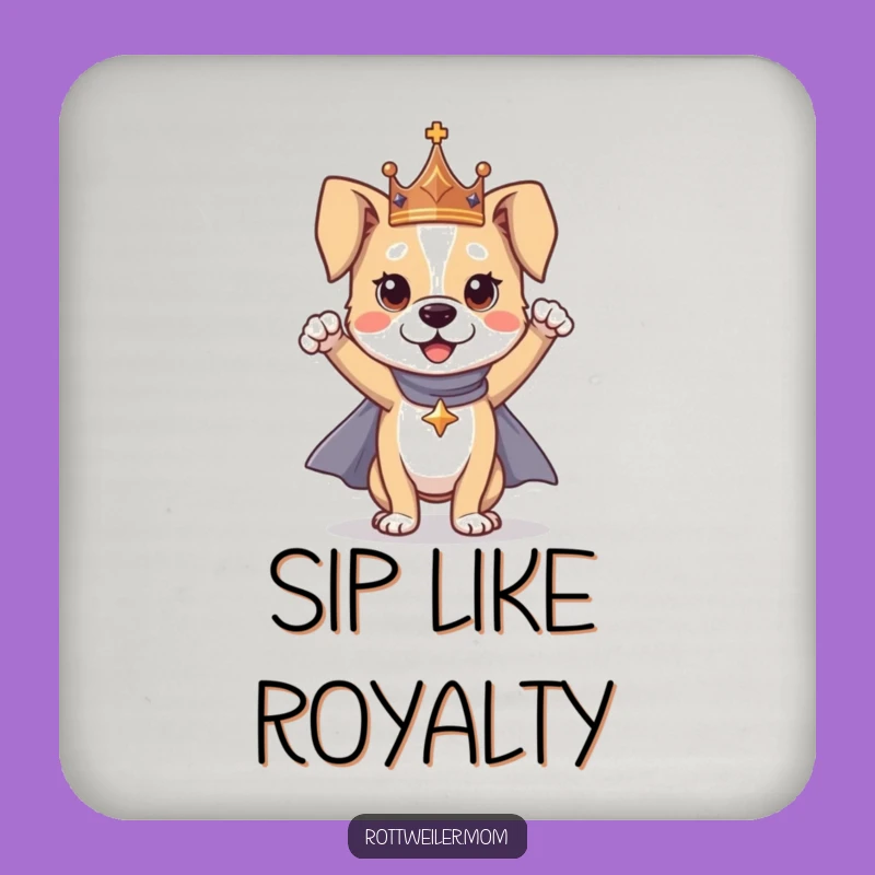 Funny Dog Hero Coaster: Protect Surfaces with Regal Pup Art
