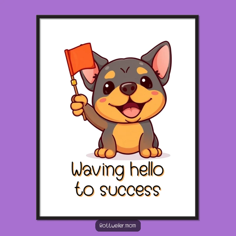 Free Printable Rottweiler Flag Art: Humorous Patriotic Dog Decor