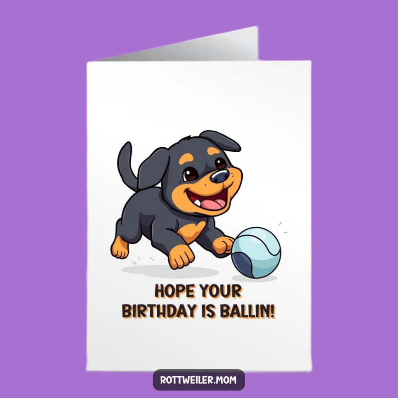 Free Printable Rottweiler Birthday Card: Funny Dog Art, Downloadable Gift