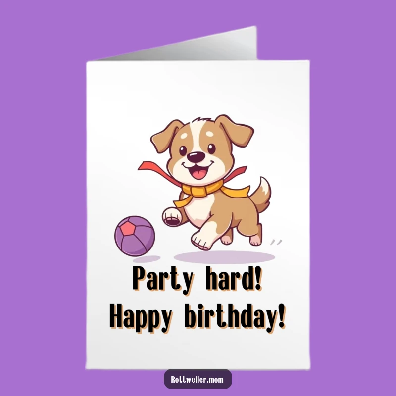 Free Printable Happy Birthday Dog Card - Chasing Fun & Joyful Wishes DIY Download