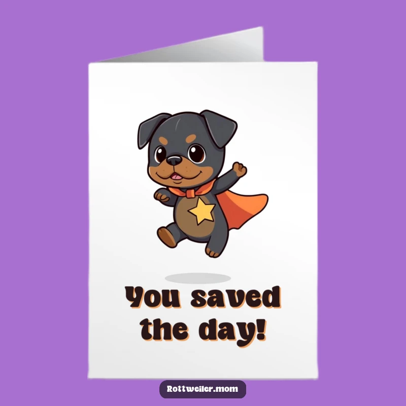 Free Printable Congrats Card: Superhero Rottweiler, Funny Flying Art, Downloadable