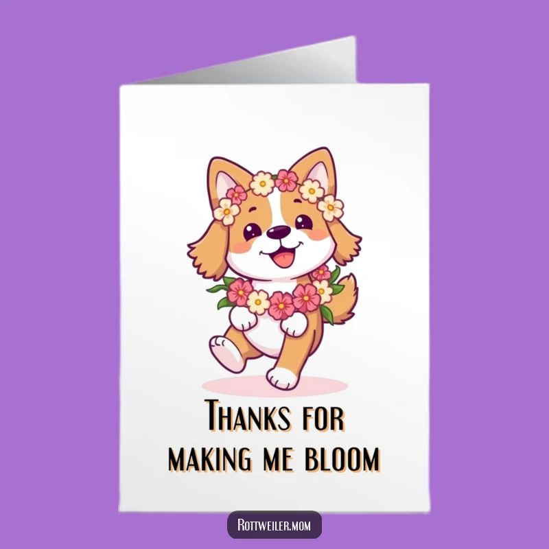 Free Printable Dog Prancing Thank You Card - Joyful Gratitude DIY Download