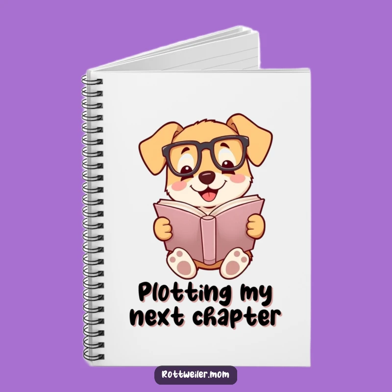 Funny Bookworm Dog Notebook - Perfect Journal for Writers & Readers