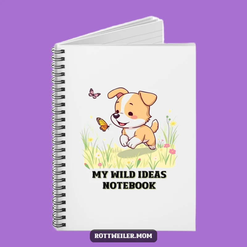 Funny Dog Meadow Notebook: Journal Pup Chase Adventures, Great Gift