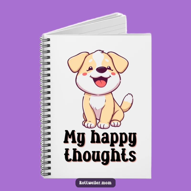 Funny Happy Dog Tail Wagging Notebook: Jot Down Ideas with Joyful Pup