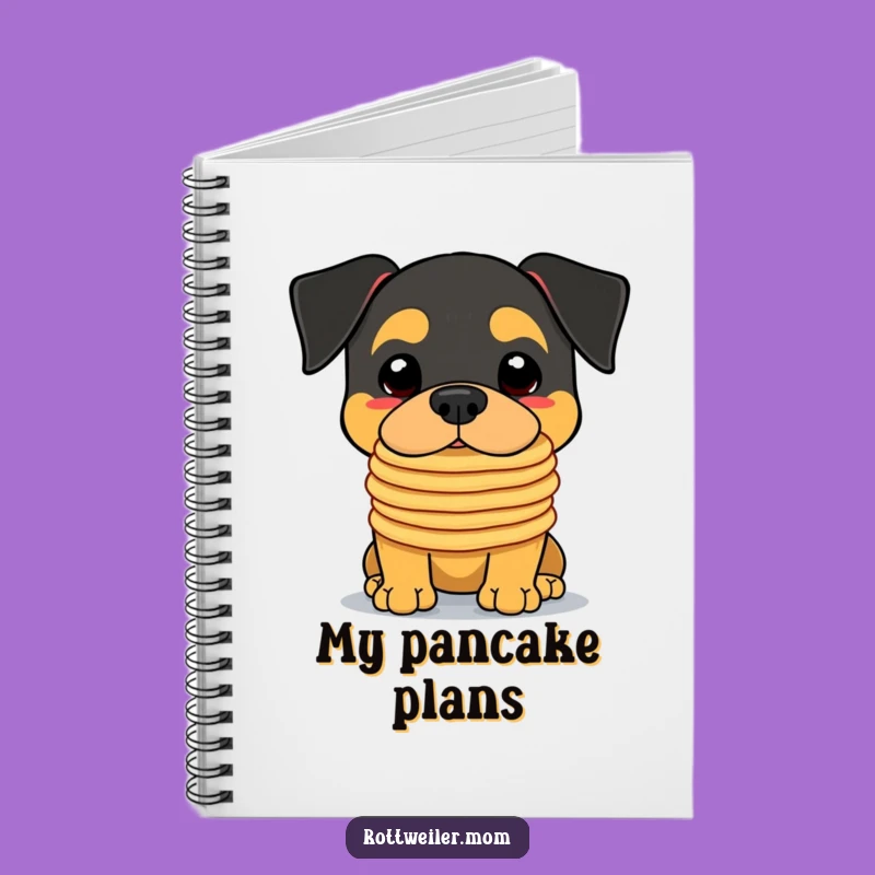 Funny Kawaii Rottweiler Pancake Notebook - Journal Your Laughs & Ideas