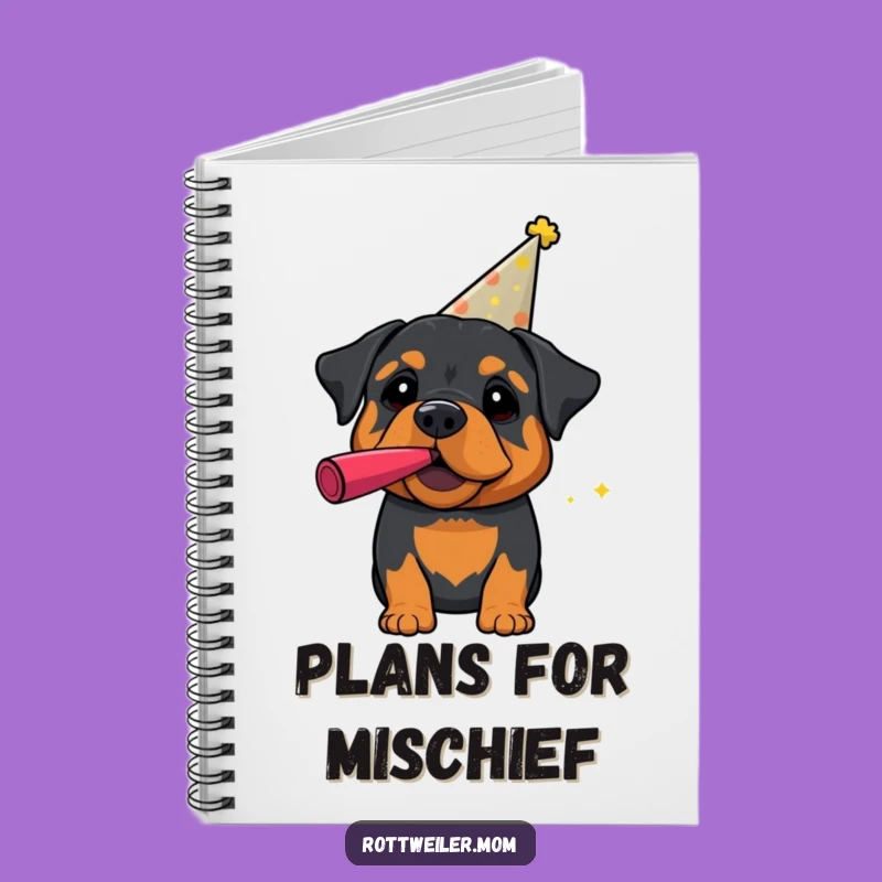 Funny Party Rottweiler Notebook - Humorous Journal for Celebration Ideas