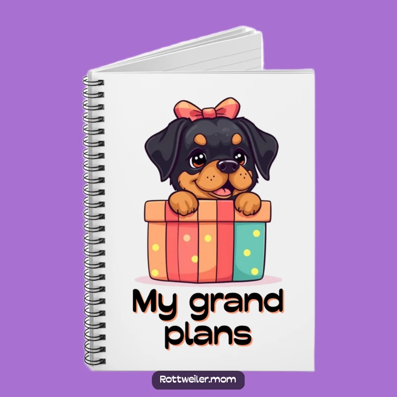 Funny Rottweiler Gift Box Notebook: Jot Down Exciting Ideas