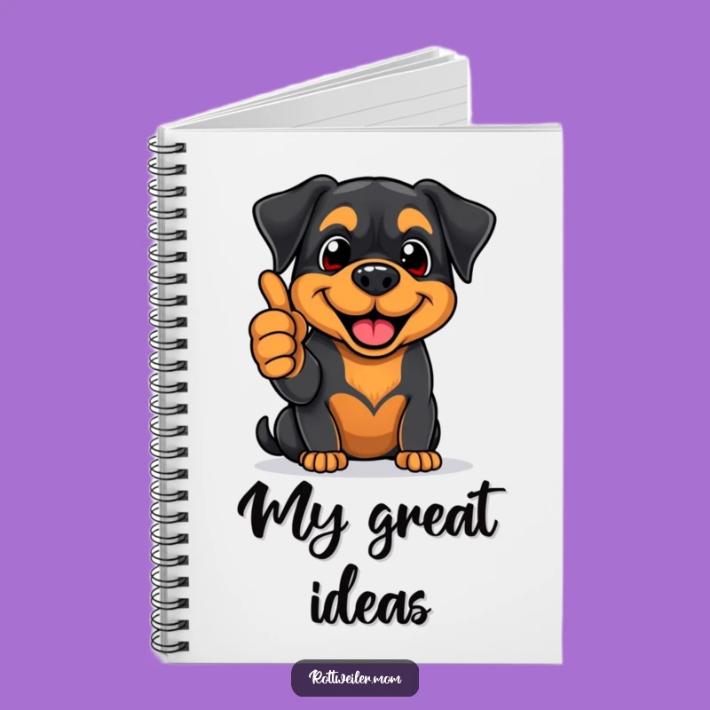 Funny Rottweiler Positive Notes Notebook - Encouraging Pup Journal