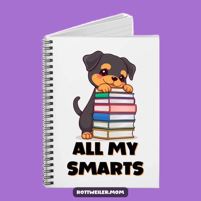 Funny Rottweiler Study Notebook - Determined Dog Journal for Ideas