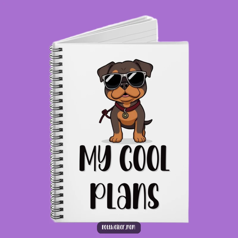 Funny Rottweiler Sunglasses Notebook - Jot Down Cool Ideas