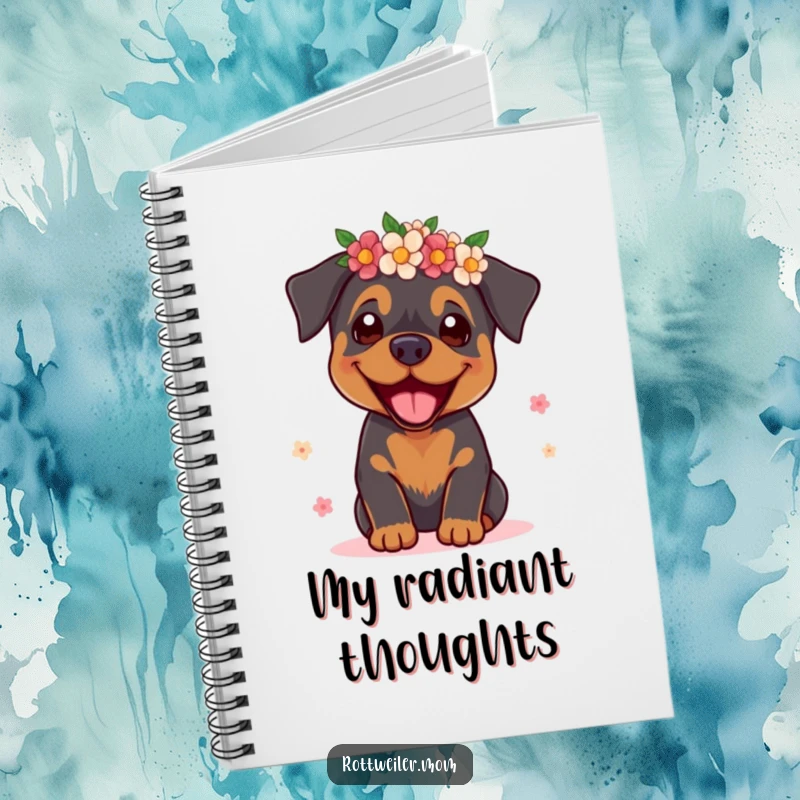 Funny Rottweiler Supermodel Notebook: A notebook featuring a rottweiler supermodel, great for fashion notes.