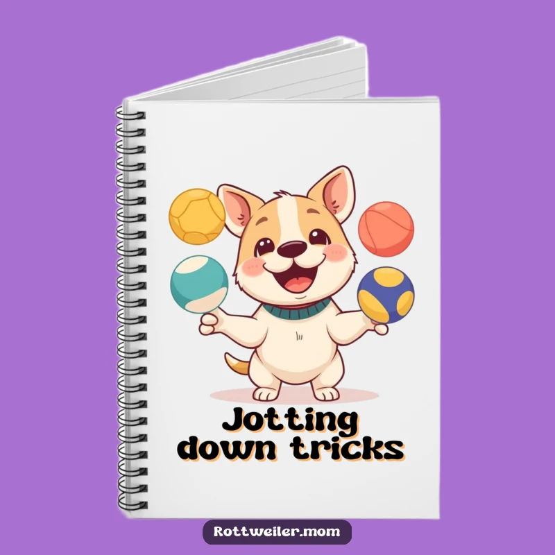 Funny Juggling Dog Notebook - Perfect for Creative Minds & Fun Notes