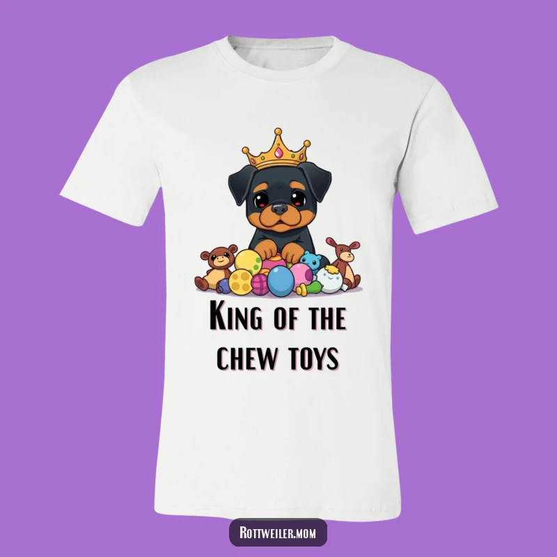 Funny Crown Rottweiler T-Shirt - Majestic Dog Lover's Ultimate Funny Gift