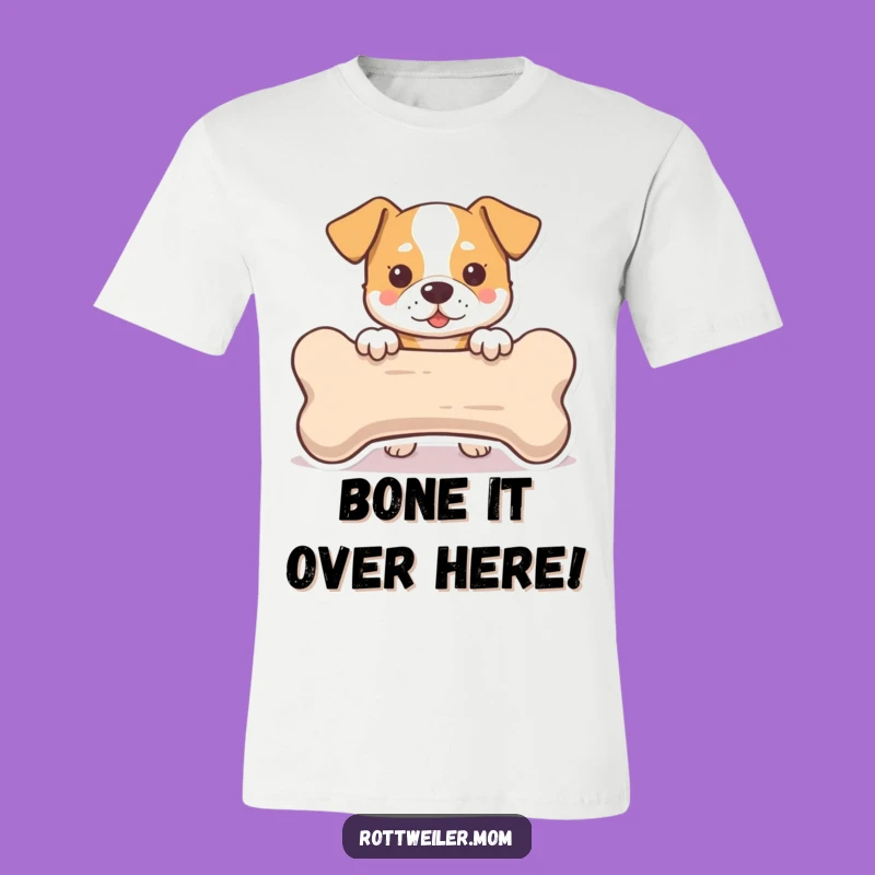 Funny Dog Bone Peek T-Shirt: Hilarious Canine Treasure Hunter Tee, Best Funny Gift Idea!