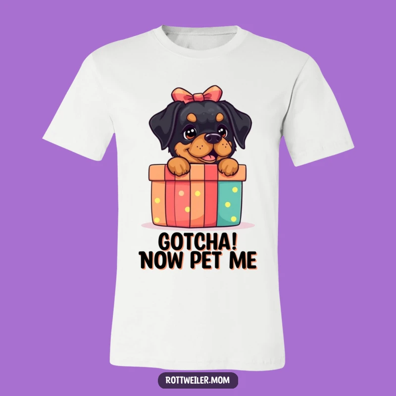 Funny Rottweiler Gift Box T-Shirt: Hilarious Dog Surprise Tee