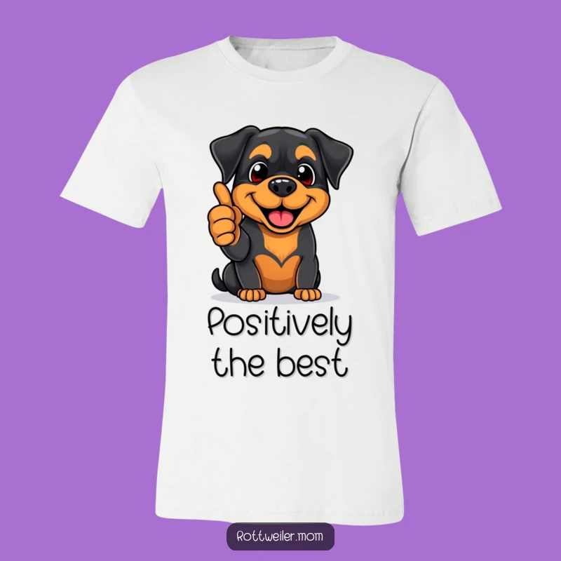 Funny Rottweiler Thumbs Up T-Shirt - Happy Pup Positive Vibes Tee
