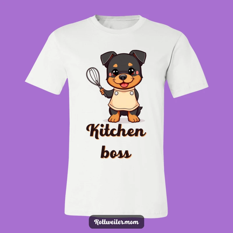 Funny Kawaii Rottweiler Chef T-Shirt - Happy Baker Dog Tee Gift