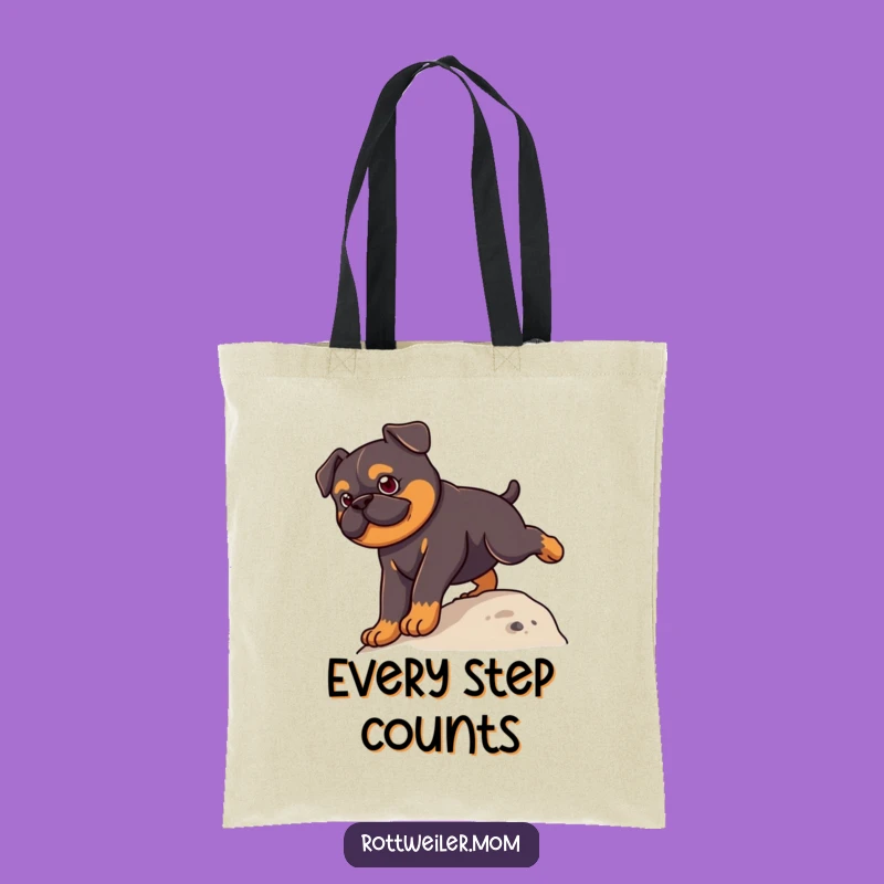 Funny Kawaii Rottweiler Climbing Tote Bag - Carry Your Goals Hilariously