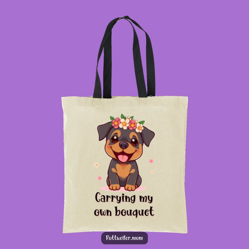 Funny Rottweiler Supermodel Tote Bag: Fashionable Dog Accessory