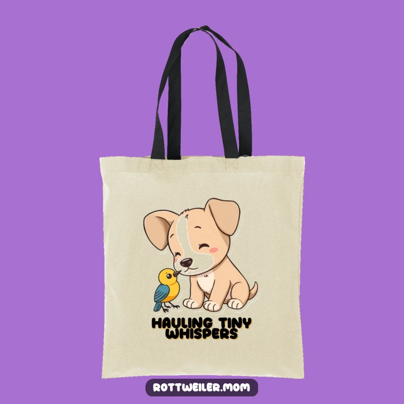 Funny Puppy Big Ears Bird Tote Bag: Carry Your Essentials with Cute Charm
