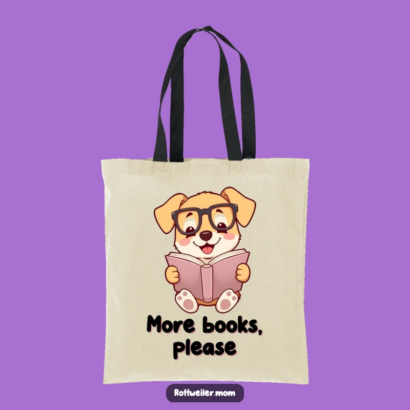 Funny Dog Reading Tote Bag - Stylish & Amusing Carry-All for Book Lovers